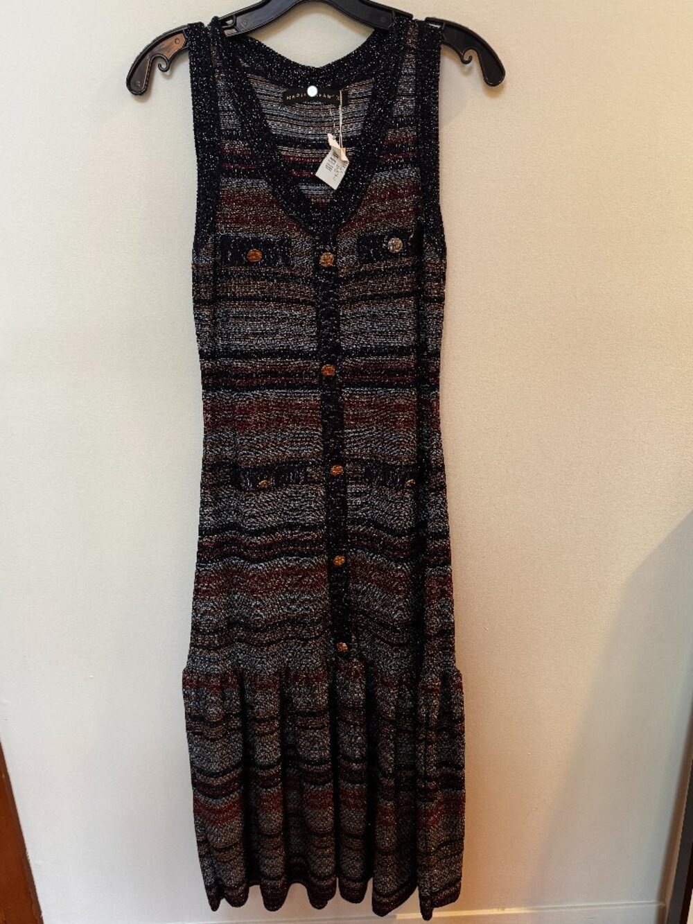 NWT Maria Pavan Preppy Academia Classic Knit Midi Dress